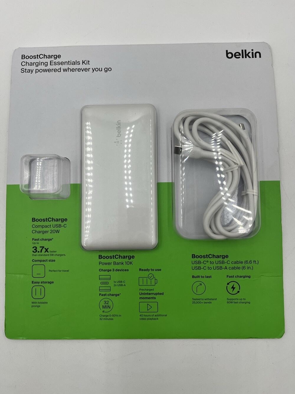 Belkin Boost Charge Charging Essentials Kit / Without Compact USB-C Charger 20w
